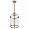 Nuvo Yorktown 1-Light Pendant - Burnished Brass Finish - Clear Glass 60/7935